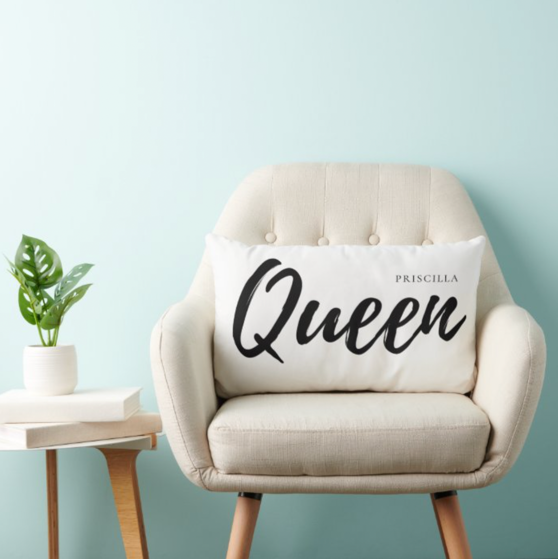King & Queen 黑白客製枕頭套-黑白對枕結婚禮物 - HKGIFTFORU