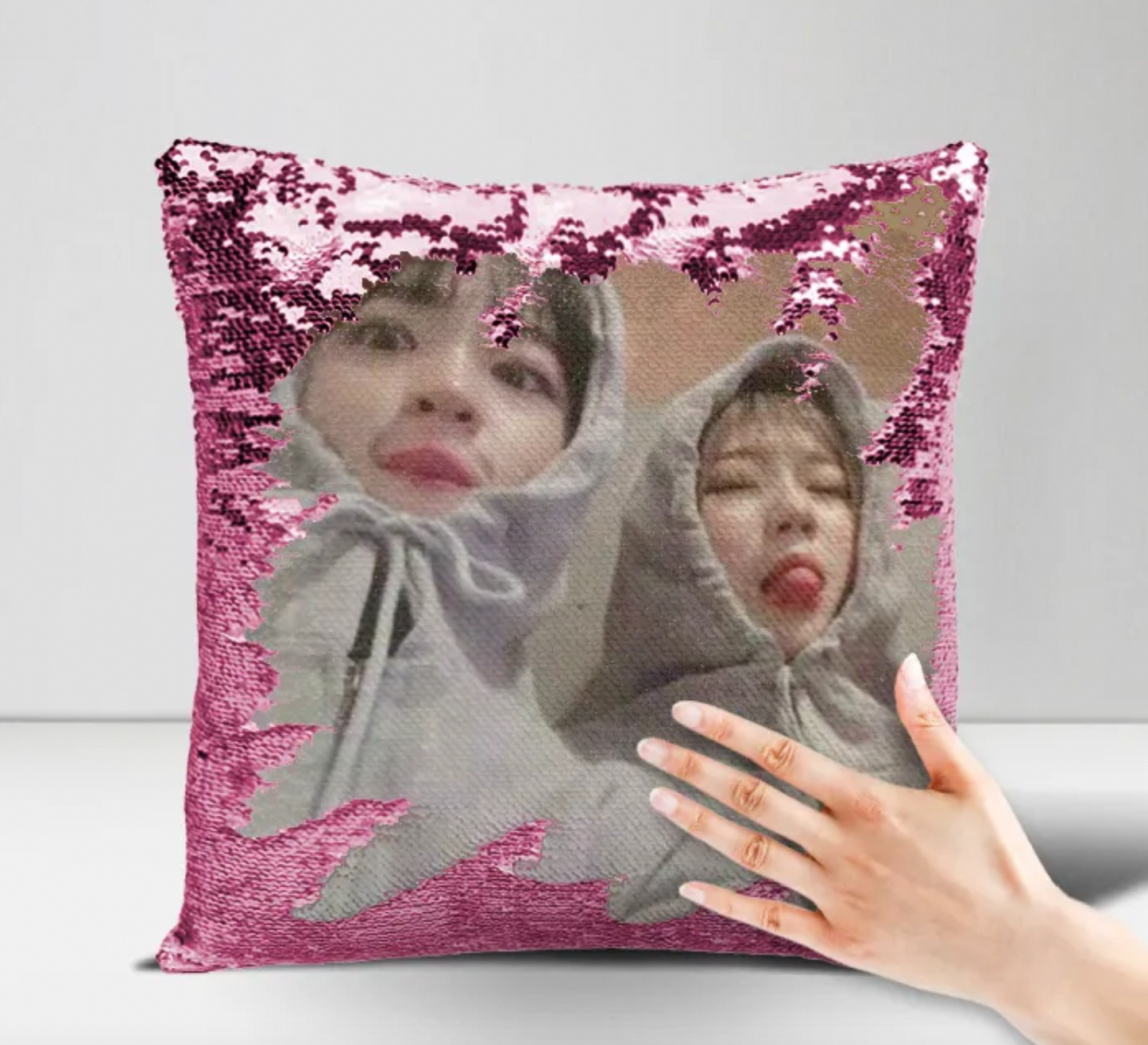 美人魚亮片抱枕 搞笑魔術雙面亮片咕𠱸 Magic Reversible Sequin Mermaid Cushion - HKGIFTFORU