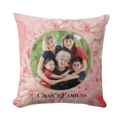 玫瑰紅浪漫花海情侶抱枕-母親節禮物 Mother Day Gift Ideas, Pink Red Flower Custom Cushion - HKGIFTFORU