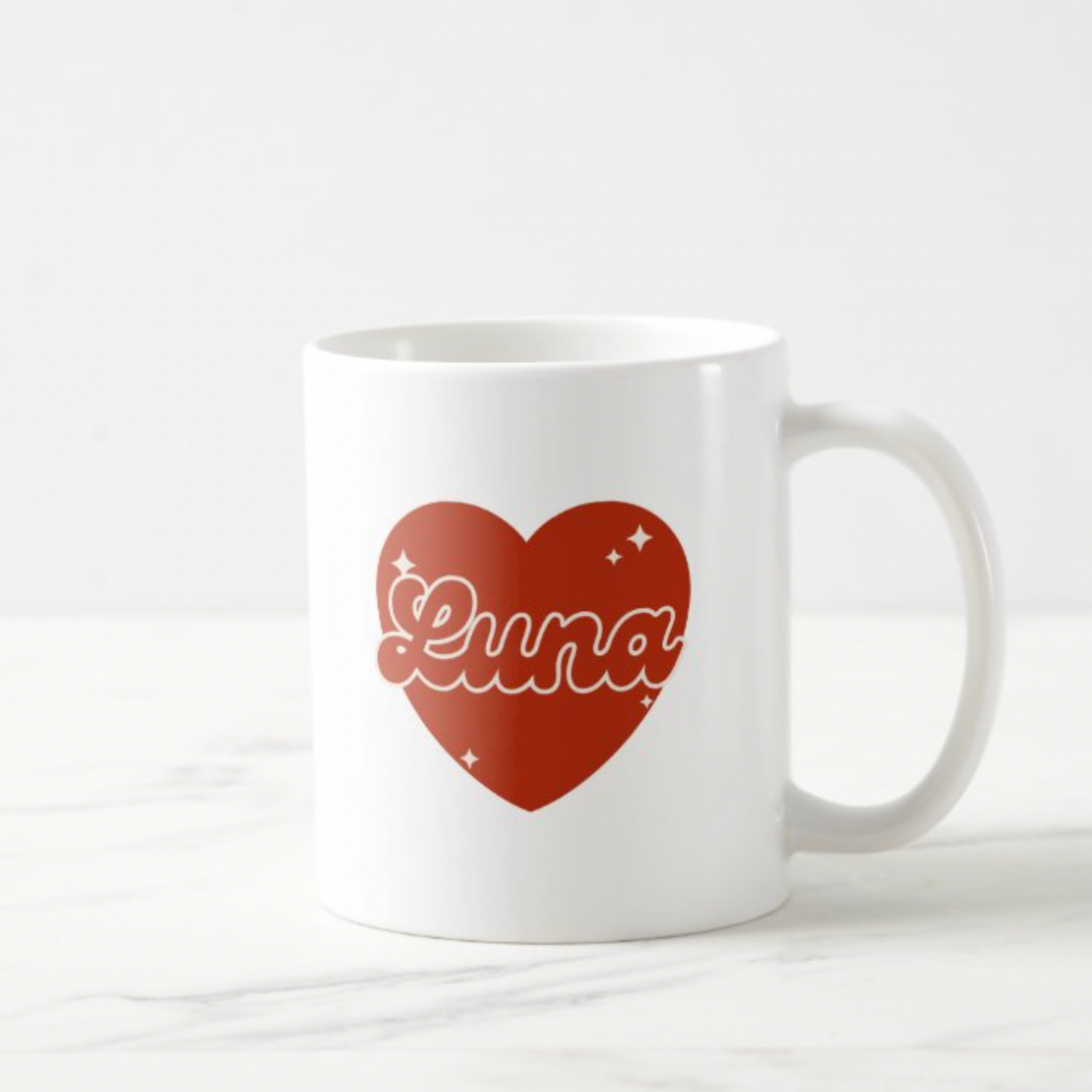 客製化馬克杯-♥Number One Girl紅心名字定制情侶杯 - HKGIFTFORU