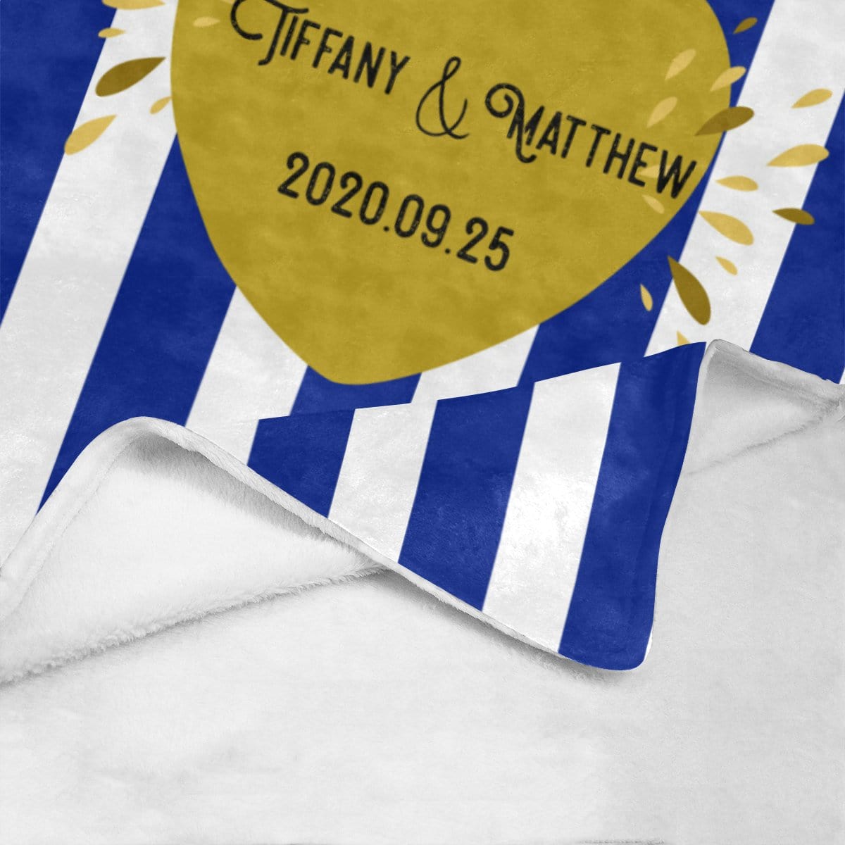 間條心型文字定製毛毯,可自定顏色Big Heart with Striped Pattern- Custom Blanket with tailor-made wording - HKGIFTFORU