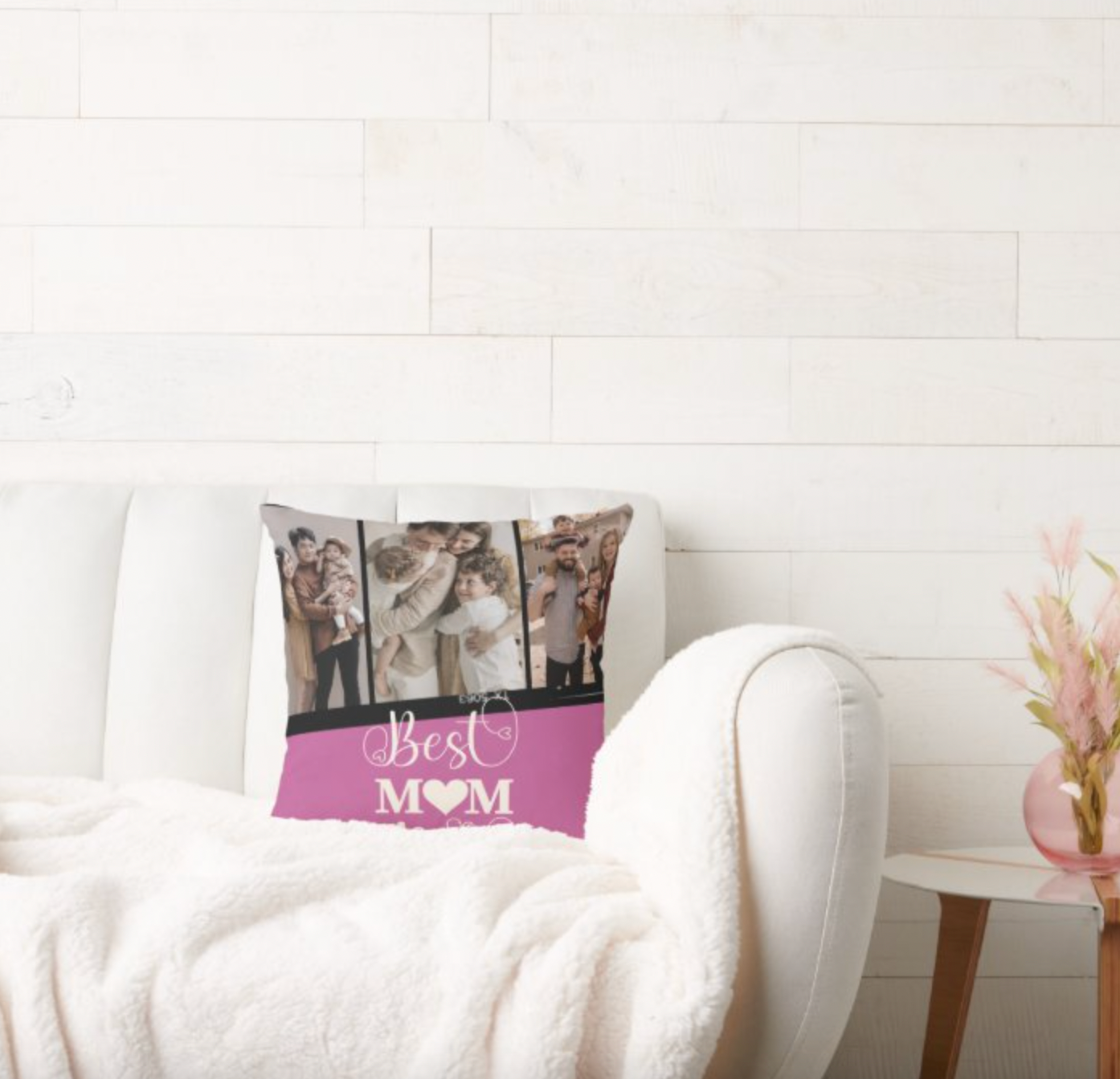 母親節禮物-照片客製抱枕-Best Mom Photo Personlized Cushion - HKGIFTFORU
