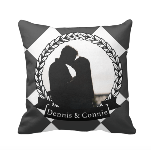 黑白菱格款式-B&W diamond-shaped cushion - HKGIFTFORU