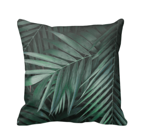 綠葉名字定製款式-Green Leaves Cushion Name Customize - HKGIFTFORU