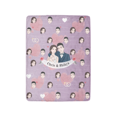 Sweet Home心型背面款式插畫毛毯Sweet Home- Custom Blanket with tailor-made illustration. - HKGIFTFORU