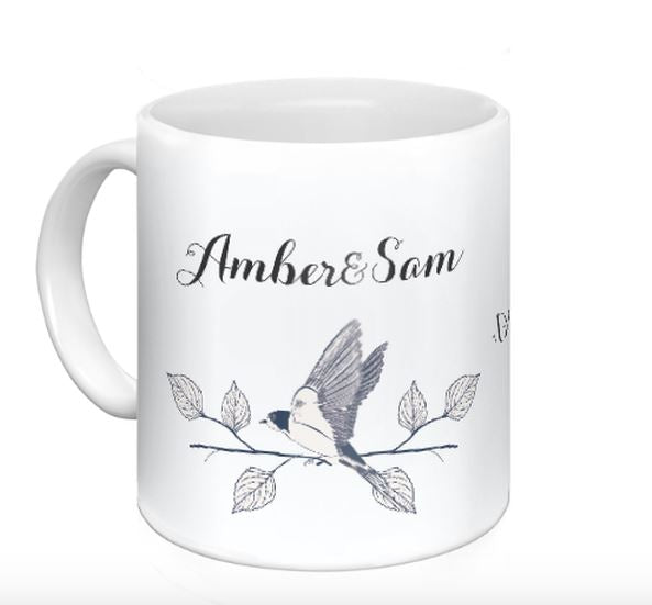 客製化馬克杯-文藝相思鳥款情侶杯-生日禮物 情人節禮物 - HKGIFTFORU