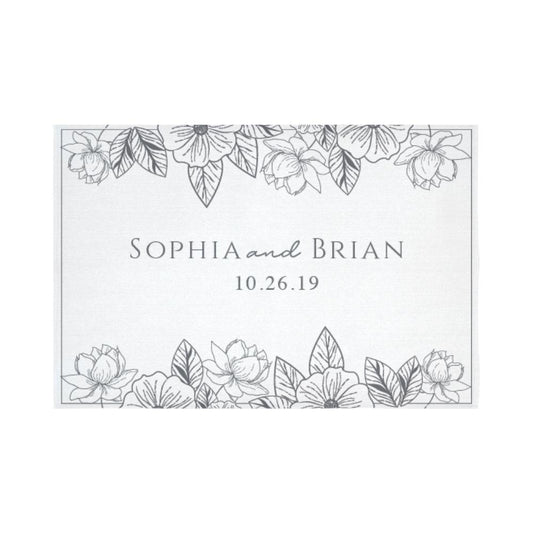 簡花名字定製掛布-Simple B&W Name Custom Wall Deco Tapestry - HKGIFTFORU