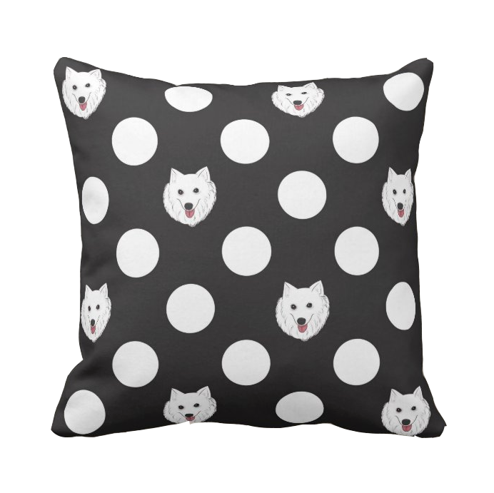 寵物插畫個人化抱枕,黑白波點-Dot BNW illustration Pet Cushion - HKGIFTFORU