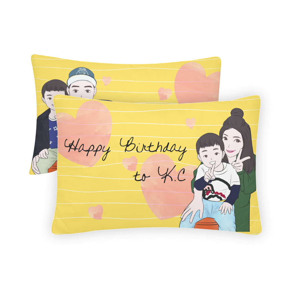 插畫訂製 顏色定製Sweet Home款式 枕頭套 - HKGIFTFORU