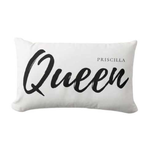 King & Queen 黑白客製枕頭套-黑白對枕結婚禮物 - HKGIFTFORU