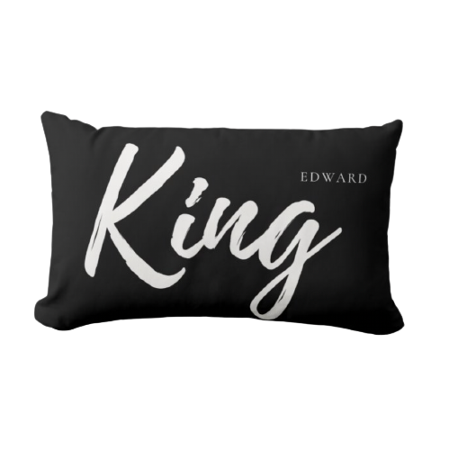 King & Queen 黑白客製枕頭套-黑白對枕結婚禮物 - HKGIFTFORU