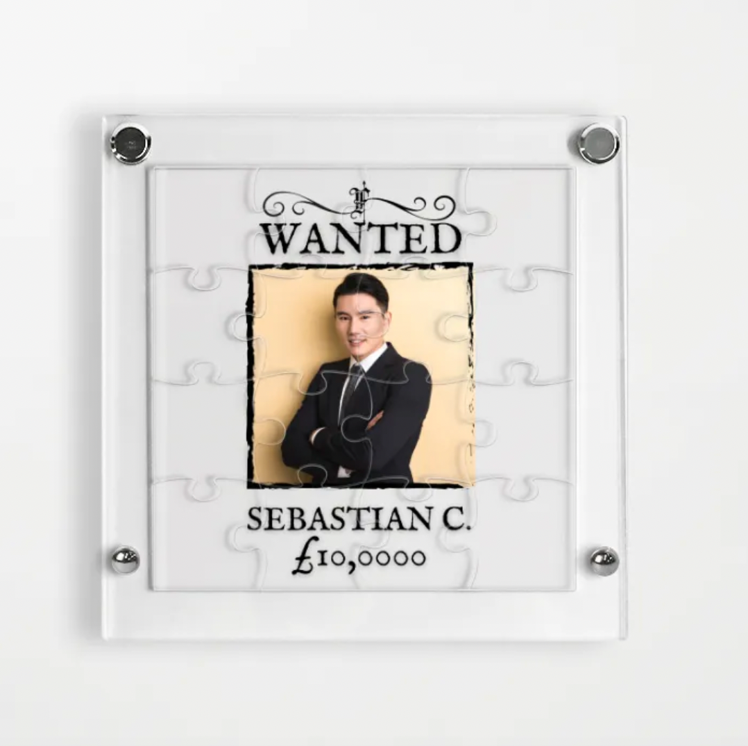 透明拼圖相架Puzzle-Wanted 海賊王通輯令主題 - HKGIFTFORU