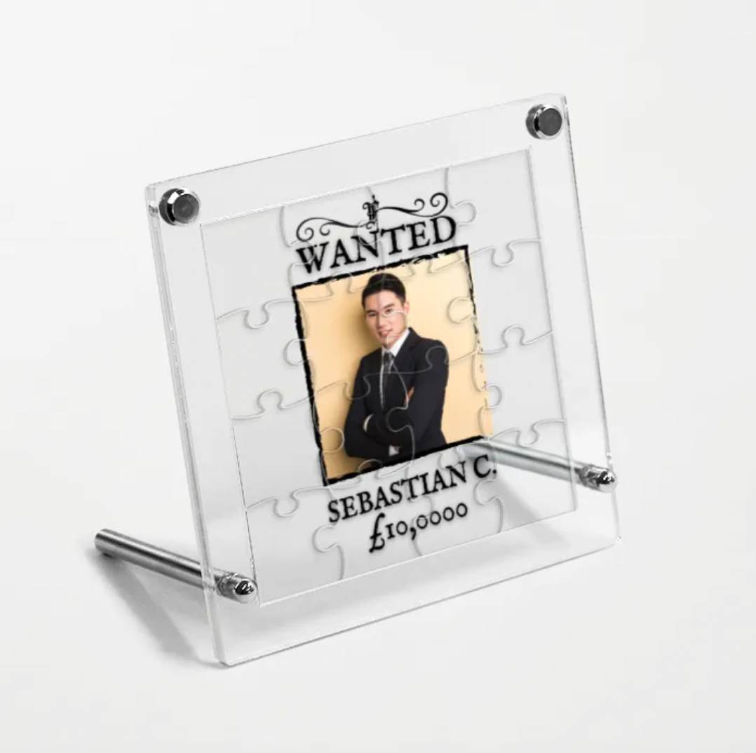 透明拼圖相架Puzzle-Wanted 海賊王通輯令主題 - HKGIFTFORU