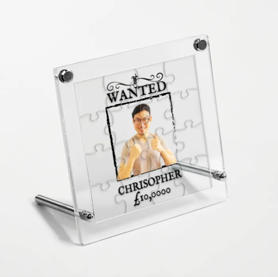透明拼圖相架Puzzle-Wanted 海賊王通輯令主題 - HKGIFTFORU