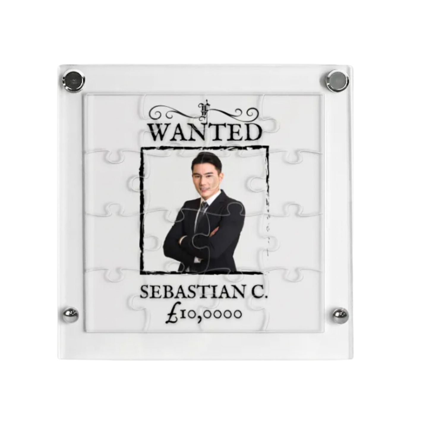 透明拼圖相架Puzzle-Wanted 海賊王通輯令主題 - HKGIFTFORU