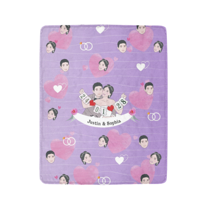 Sweet Home 客製化插畫毛毯｜暖心家居禮物 - HKGIFTFORU