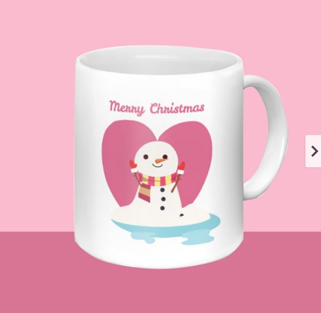 聖誕禮物-雪人款式 名字定制陶瓷杯-個人化情侶杯 - HKGIFTFORU