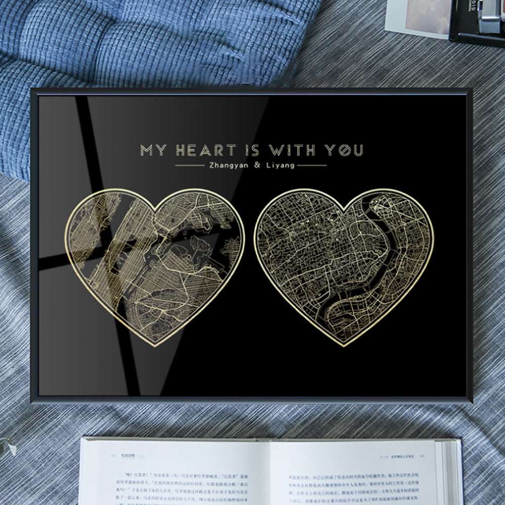 定製城市地圖掛畫 Customize City Map Wall Hanging - HKGIFTFORU