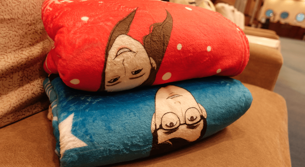 早鳥聖誕禮物定製-客製化插畫毛毯-雪花(藍)款式 Christmas Blanket (Blue)  Custom Blanket with tailor-made illustration. - HKGIFTFORU