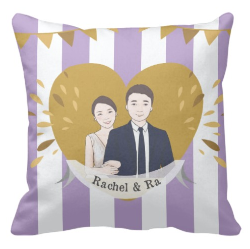 【88折套裝優惠】可自選顏色－插畫毛毯及抱枕客製化套裝-Sweet Home - HKGIFTFORU