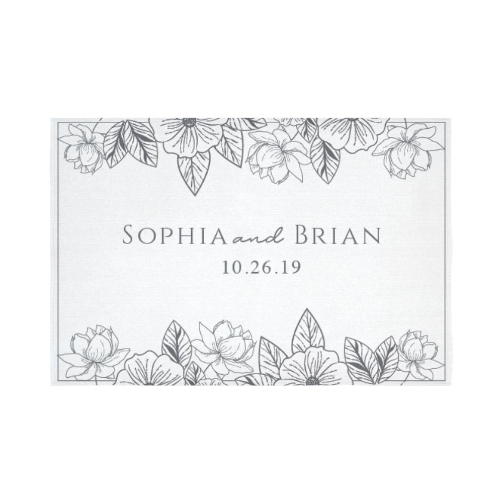 簡花名字定製掛布-Simple B&W Name Custom Wall Deco Tapestry - HKGIFTFORU