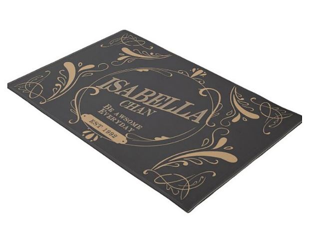客製地墊-黑金座右銘款式-Gold and Black Custom Motto Doormat - HKGIFTFORU