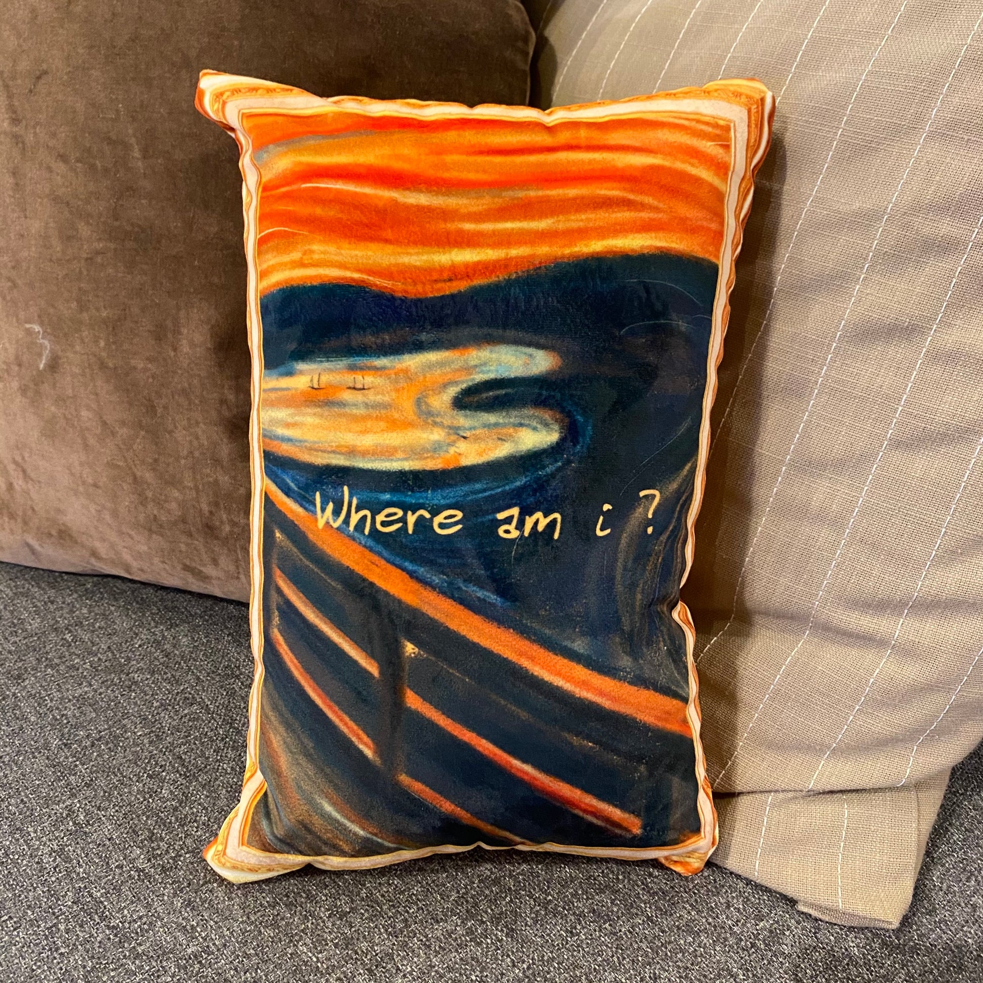 [小熊貓博物館聯乘] 吶喊小熊貓 名畫系列抱枕靠枕午睡枕 Red Panda Scream cushion - HKGIFTFORU